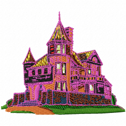 Houses Bulding Embroidery Design 4 Houses Bulding Embroidery Design 4